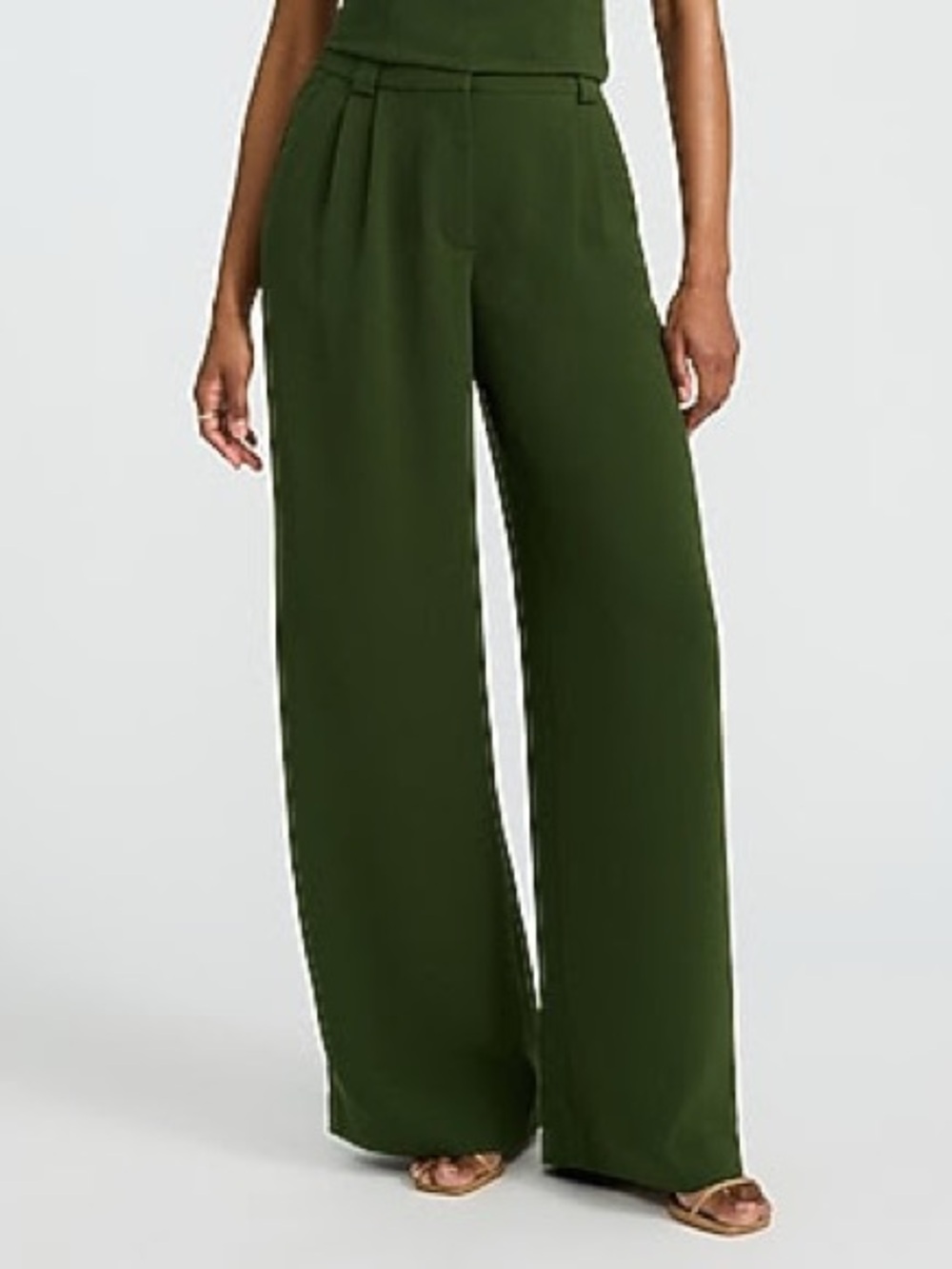 NWT Express Signature Crepe High Waisted Relaxed Trouser